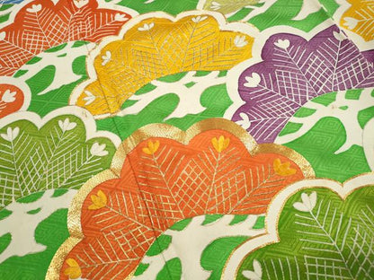 平和屋着物■豪華振袖　駒刺繍　枝松尽くし文　金彩　正絹　逸品　DABK3219qa