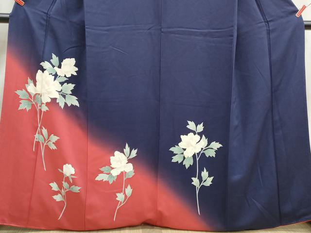 平和屋着物■訪問着　枝花文　暈し染め　正絹　逸品　DABK3225qa