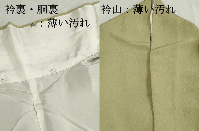 平和屋着物■上質な色無地　青朽葉色　正絹　逸品　DABK3236qa