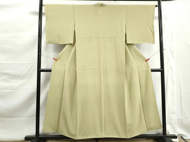 平和屋着物■上質な色無地　青朽葉色　正絹　逸品　DABK3236qa