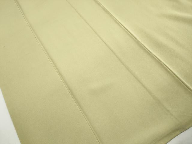 平和屋着物■上質な色無地　青朽葉色　正絹　逸品　DABK3236qa