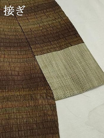 平和屋着物■上質な紬　ふくれ織　横段文　正絹　逸品　DABK3237qa