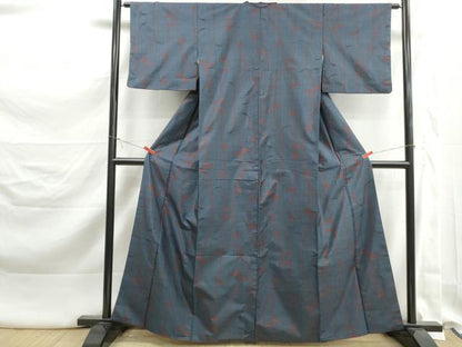 平和屋着物■本場大島紬　7マルキ　蔦の葉文　正絹　逸品　DABK3249qa
