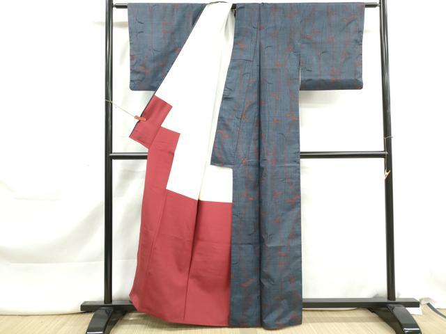 平和屋着物■本場大島紬　7マルキ　蔦の葉文　正絹　逸品　DABK3249qa