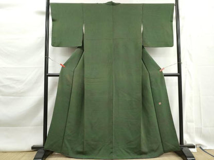 平和屋着物■上質な小紋　龍　左古義典　鬼しぼ縮緬　正絹　逸品　DABK3255qa
