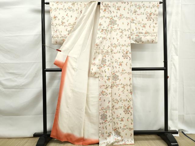 平和屋着物■上質な小紋　正倉院花鳥文　金彩　正絹　逸品　DABK3260qa