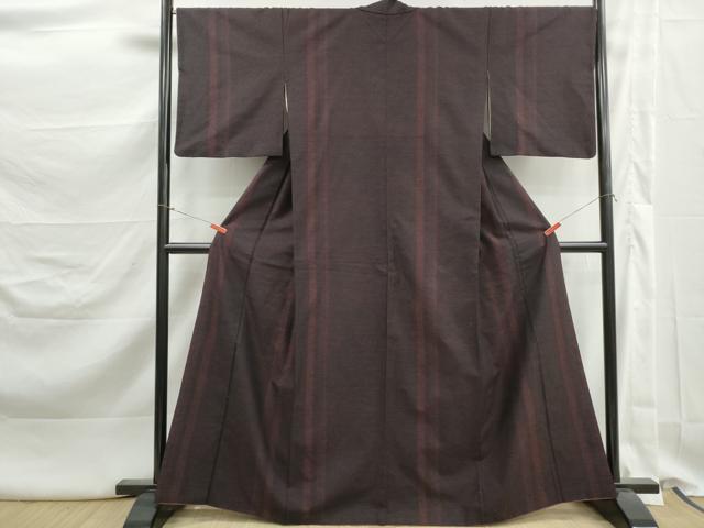 平和屋着物■上質な紬　80亀甲　間道　正絹　逸品　DABK3267qa