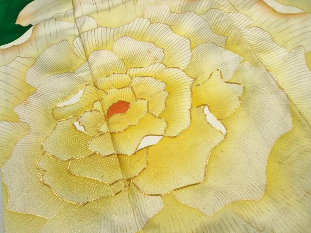 平和屋着物■豪華振袖　駒刺繍　花尽くし　牡丹　金彩　正絹　逸品　DABK3270qa