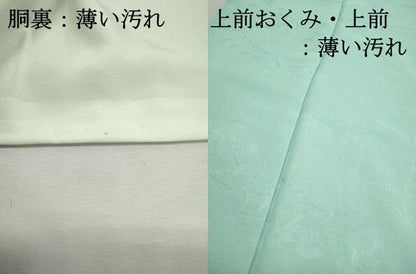 平和屋着物■上質な色無地　流水風景地紋　正絹　逸品　DABK3273qa