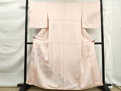 平和屋着物■訪問着　総刺繍　冊子花文　暈し染め　正絹　逸品　DABK3277qa