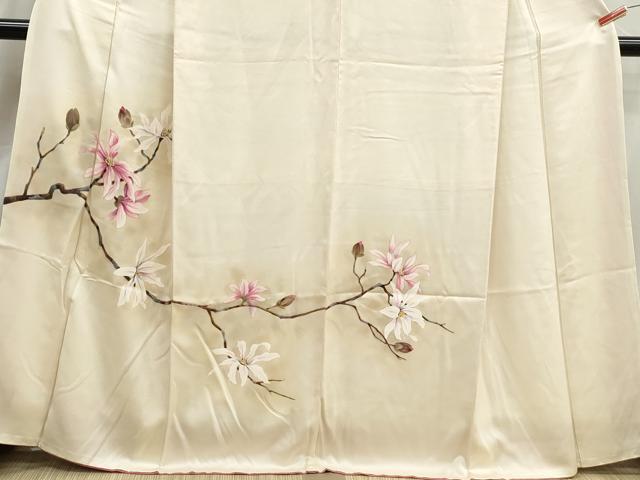 平和屋着物■訪問着　手描き　枝花文　暈し染め　正絹　逸品　DABK3278qa