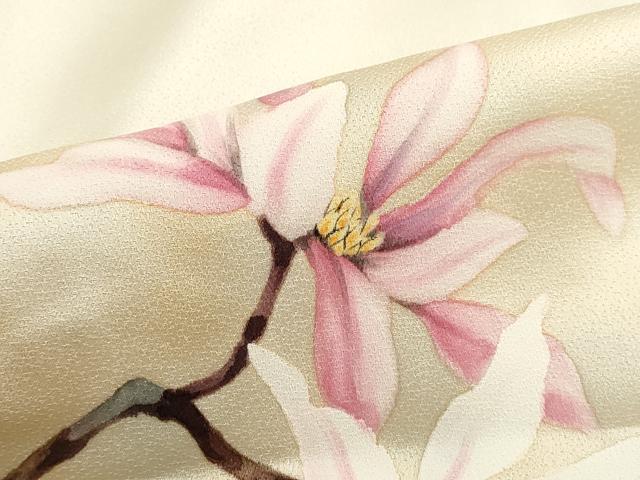 平和屋着物■訪問着　手描き　枝花文　暈し染め　正絹　逸品　DABK3278qa