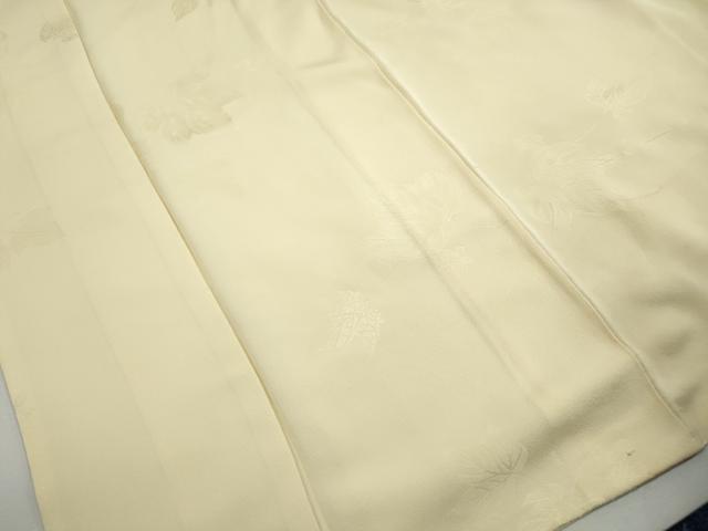 平和屋着物■上質な色無地　舞葉地紋　淡黄色　正絹　逸品　DABK3280qa