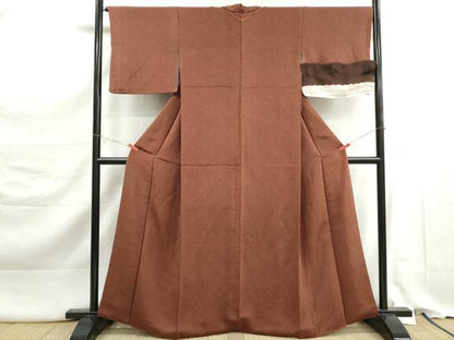 平和屋着物■江戸小紋　鮫小紋柄　鬼しぼ縮緬　反端付き　正絹　逸品　DABK3281qa
