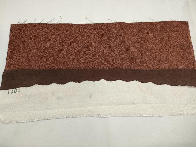 平和屋着物■江戸小紋　鮫小紋柄　鬼しぼ縮緬　反端付き　正絹　逸品　DABK3281qa
