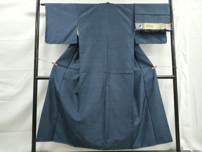 平和屋着物■越後紬　民芸手織　霞文　正絹　逸品　未使用　DABK3283qa