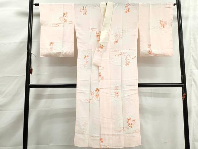 平和屋着物■長襦袢　無双仕立て　流水花文　暈し染め　正絹　逸品　DABK3284qa