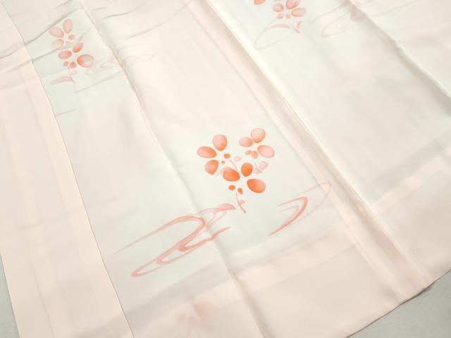 平和屋着物■長襦袢　無双仕立て　流水花文　暈し染め　正絹　逸品　DABK3284qa