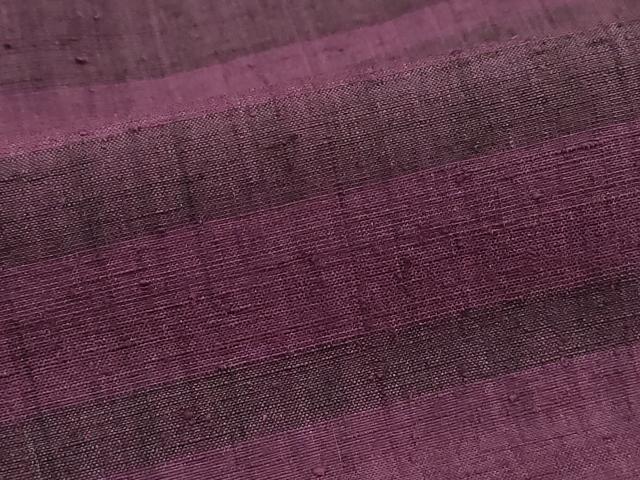 平和屋着物■上質な紬　横段文　正絹　逸品　DABK3289qa