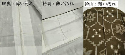 平和屋着物■上質な紬　亀甲花文　正絹　逸品　DABK3292qa