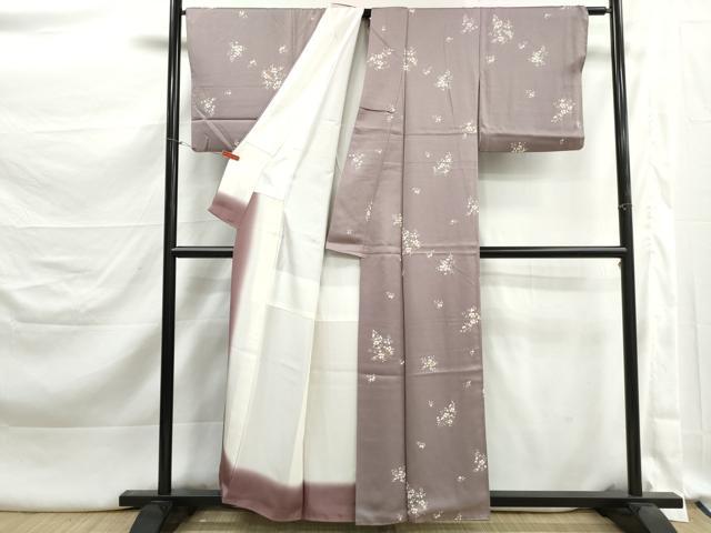平和屋着物■上質な小紋　枝花文　正絹　逸品　DABK3296qa