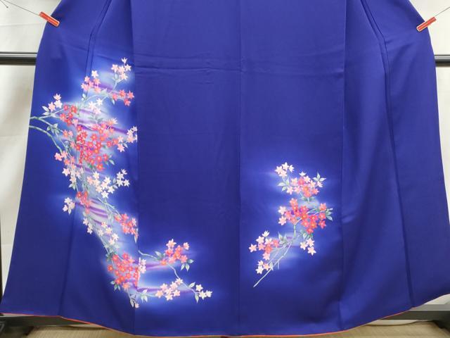 平和屋着物■訪問着　手描き　枝花文　暈し染め　正絹　逸品　DABK3298qa