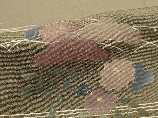 平和屋着物■訪問着　松花文　金彩　ロング丈　正絹　逸品　DABK3303qa