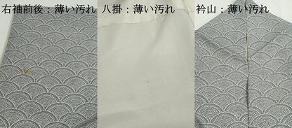平和屋着物■江戸小紋　青海波文　正絹　逸品　DABK3305qa