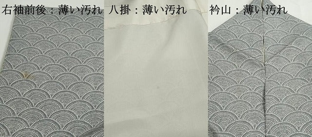 平和屋着物■江戸小紋　青海波文　正絹　逸品　DABK3305qa