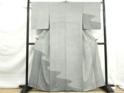 平和屋着物■江戸小紋　青海波文　正絹　逸品　DABK3305qa