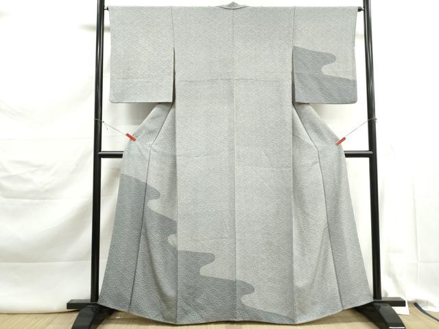 平和屋着物■江戸小紋　青海波文　正絹　逸品　DABK3305qa