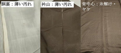 平和屋着物■豪華色留袖　総刺繍　破れ色紙花蝶文　濃海松茶色　正絹　逸品　DABK3306qa