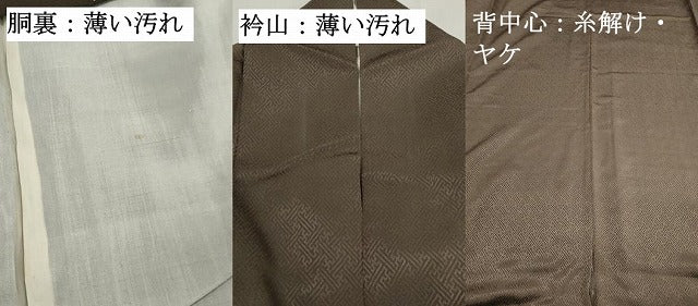 平和屋着物■豪華色留袖　総刺繍　破れ色紙花蝶文　濃海松茶色　正絹　逸品　DABK3306qa