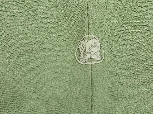 平和屋着物■上質な色無地　柳色　正絹　逸品　DABK3312qa