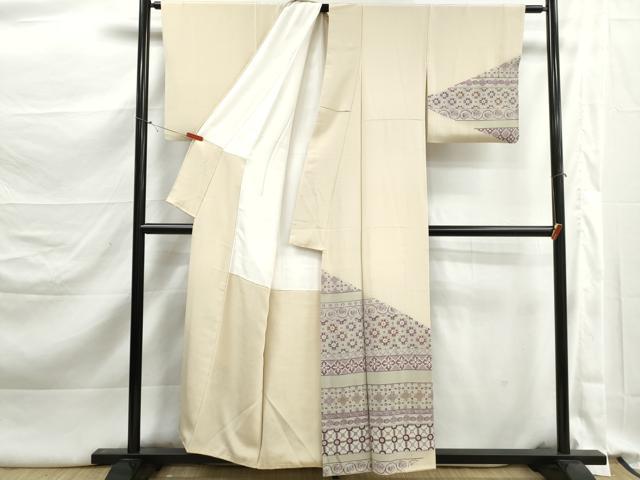 平和屋着物■訪問着　横段花文　金彩　正絹　逸品　DABK3315qa