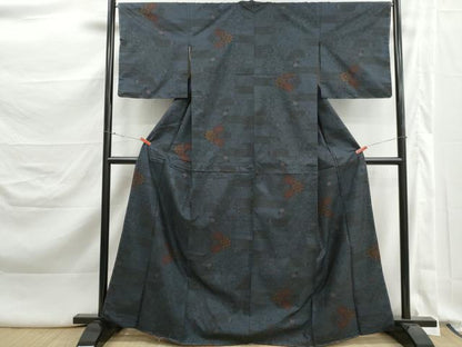 平和屋着物■本場大島紬　7マルキ　霞花文　正絹　逸品　未使用　DABK3323qa