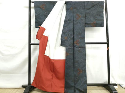 平和屋着物■本場大島紬　7マルキ　霞花文　正絹　逸品　未使用　DABK3323qa