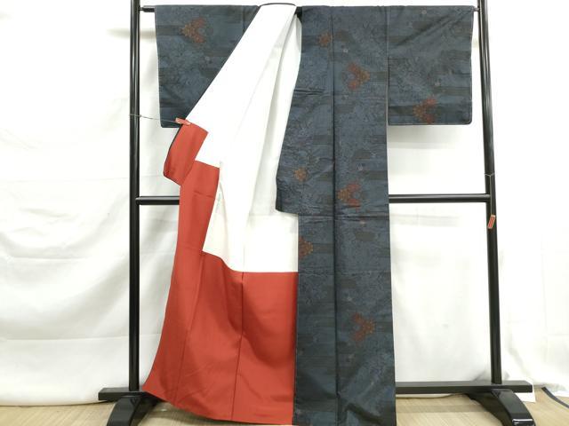 平和屋着物■本場大島紬　7マルキ　霞花文　正絹　逸品　未使用　DABK3323qa