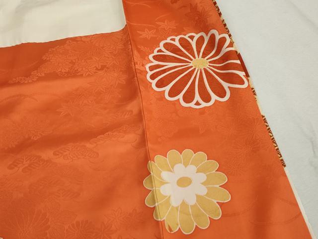 平和屋着物■豪華振袖　駒刺繍　亀甲唐草花文　金彩　正絹　逸品　DABK3327qa
