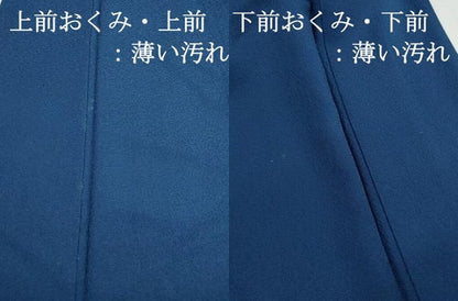 平和屋着物■上質な色無地　青藍色　正絹　逸品　DABK3331qa