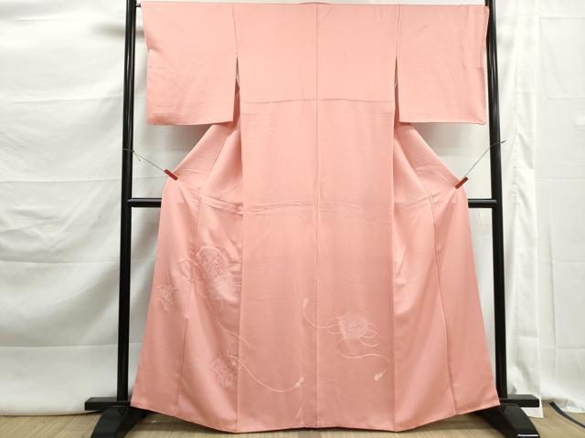 平和屋着物■中国三大刺繍　スワトウ刺繍　汕頭刺繍　総刺繍　色留訪問着　鏡裏地紋　宍色　正絹　逸品　DABK3333qa