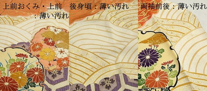 平和屋着物■豪華振袖　駒刺繍　吉祥雪輪花文　金彩　正絹　逸品　DABK3342qa
