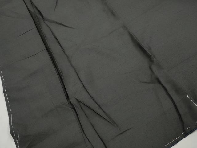 平和屋着物■男性　紬　黒緑色　正絹　逸品　DABK3343qa