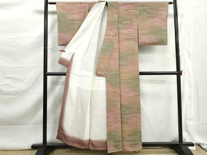 平和屋着物■上質な小紋　地紋起こし　霞文　暈し染め　正絹　逸品　未使用　DABK3346qa