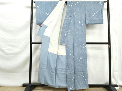 平和屋着物■上質な小紋　絞り　霞文　正絹　逸品　DABK3347qa