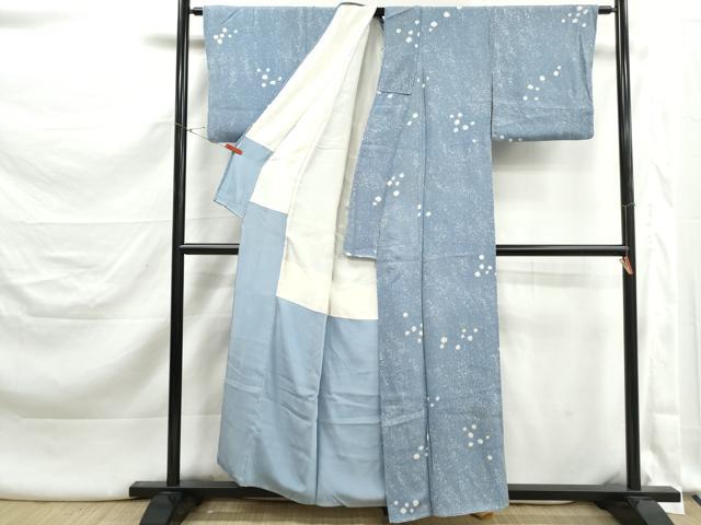 平和屋着物■上質な小紋　絞り　霞文　正絹　逸品　DABK3347qa