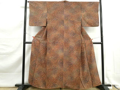 平和屋着物■上質な小紋　亀甲花文　暈し染め　正絹　逸品　DABK3348qa