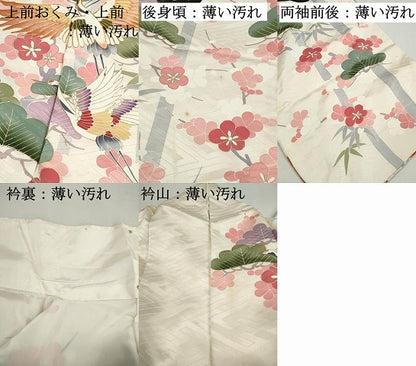 平和屋着物■豪華振袖　駒刺繍　飛鶴花松文　金彩　正絹　逸品　DABK3354qa