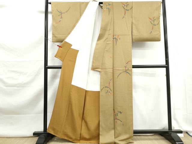 平和屋着物■上質な小紋　抽象文　正絹　逸品　DABK3355qa