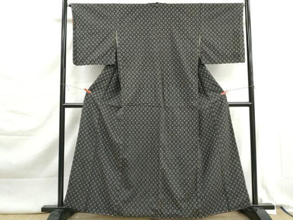 平和屋着物■上質な紬　丸文　正絹　逸品　DABK3360qa